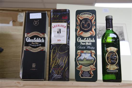 9 assorted bottles of whisky